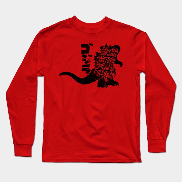 Kaiju History Lesson Long Sleeve T-Shirt by UnlovelyFrankenstein